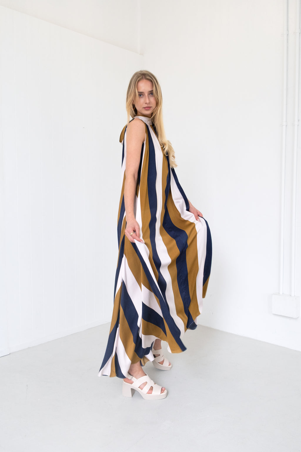 Alex & Carter Vionette Dress Rivera Stripe