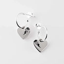 Nick Von K Perfectly Flawed Heart Earrings with Lab Diamonds in Stirling Silver