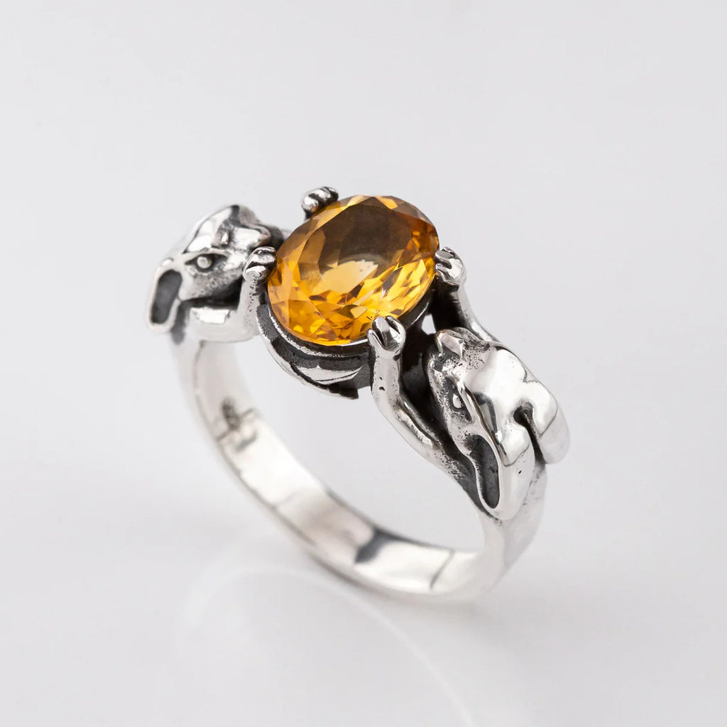 Nick Von K Lucky Bunny Ring Citrine