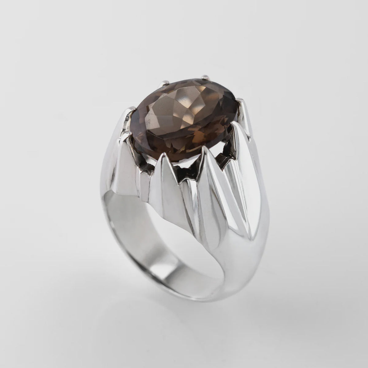 Nick Von K Smokey Quartz Large Star Claw Ring