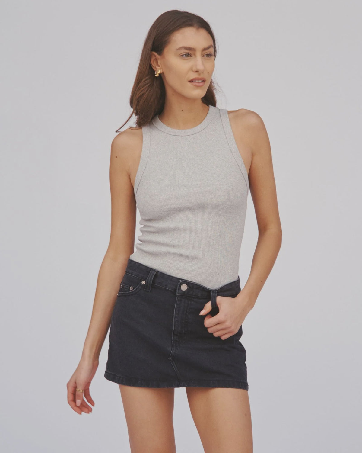 Dr Denim Ziggy Skirt Black Used
