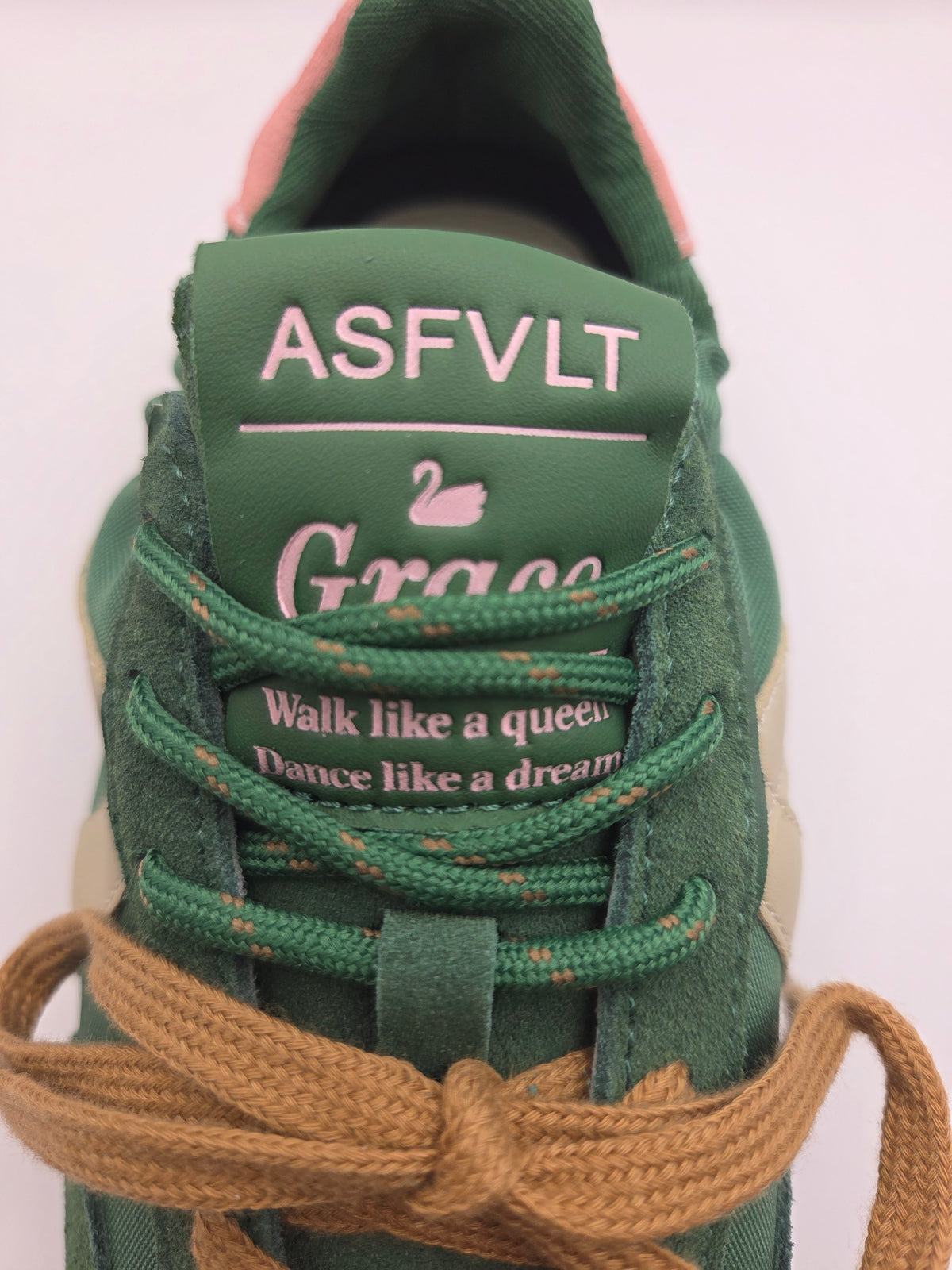 ASFVLT Grace Sneaker Dark Green Pink