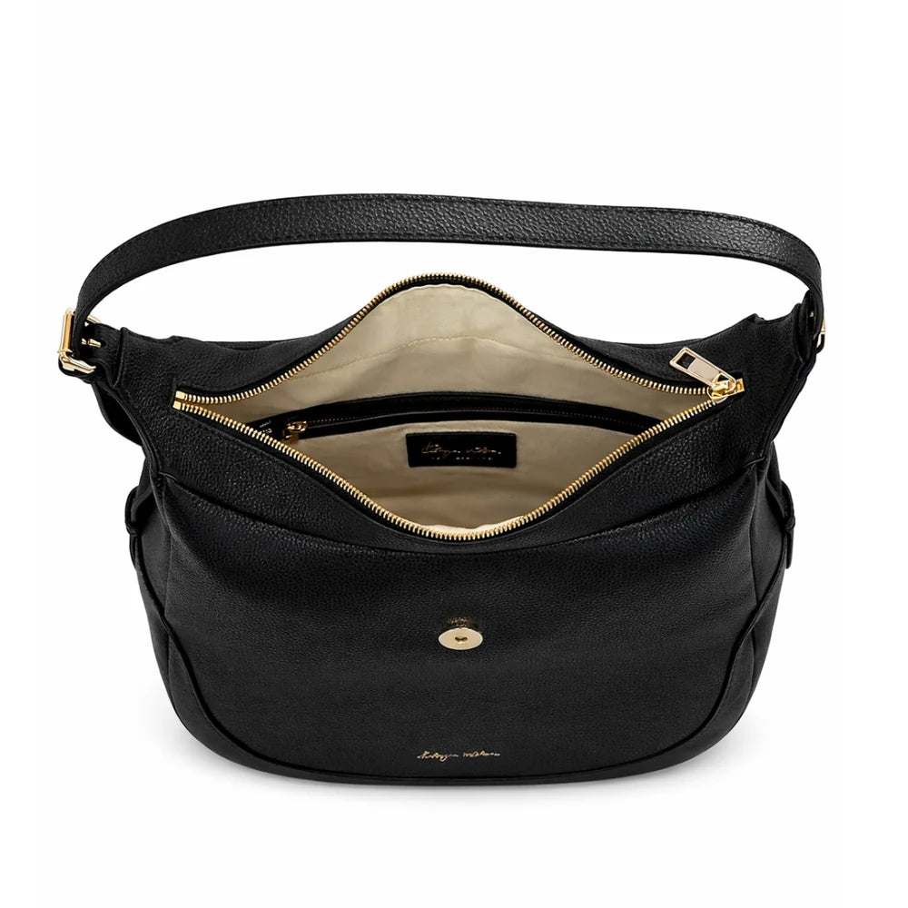 Kathryn Wilson Devon Shoulder Bag Black Pebble