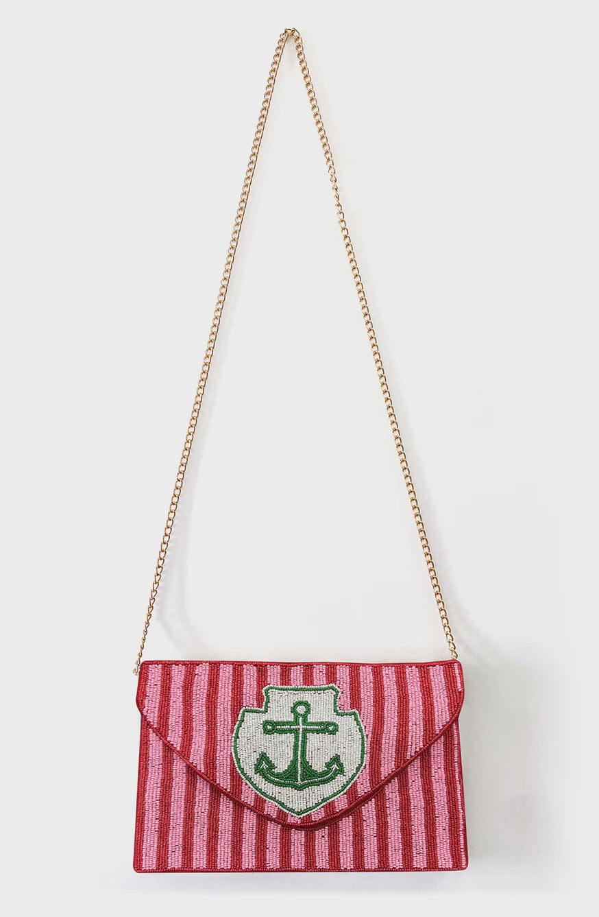 Dark Hampton Beaded Bag Love Anchor