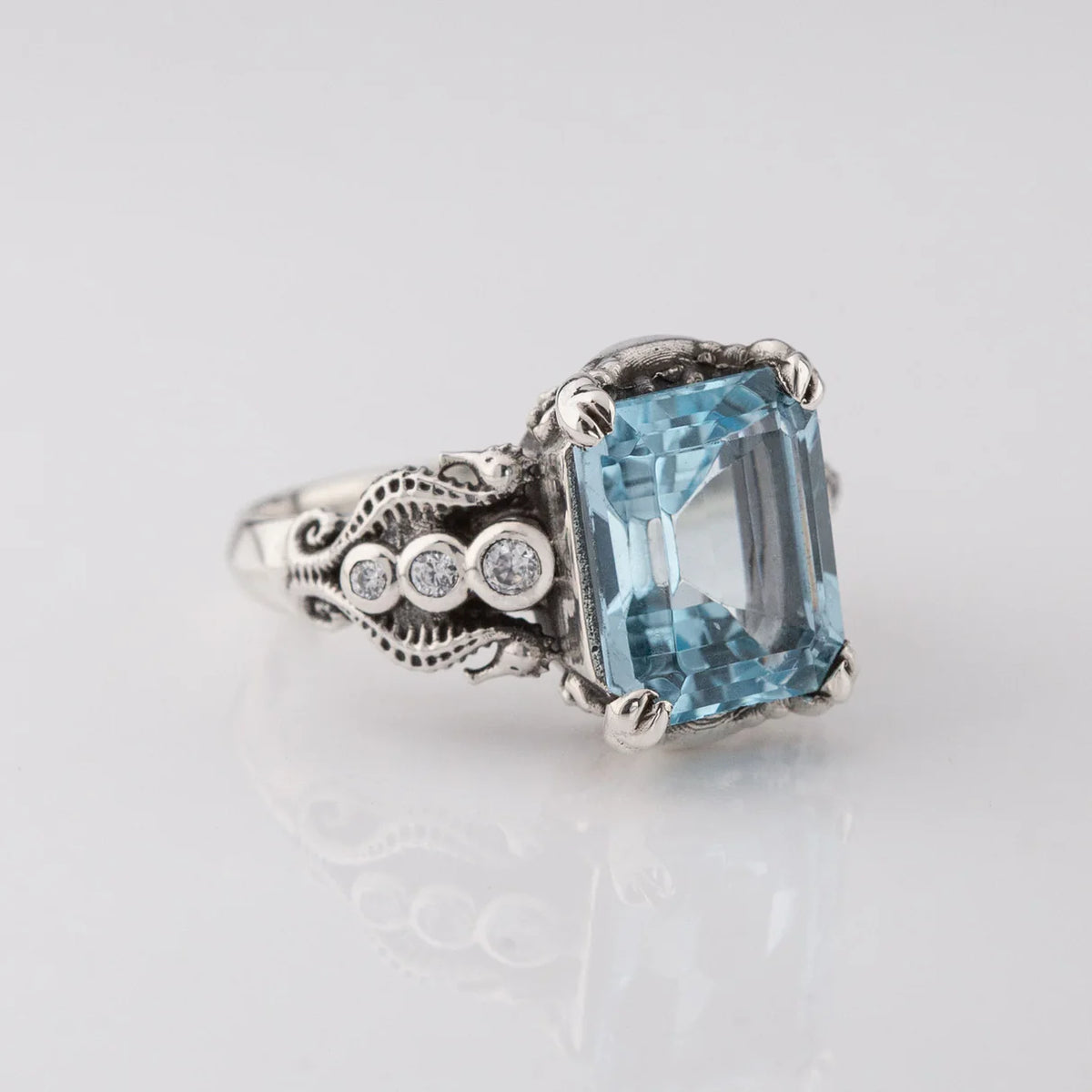 Nick Von K Tide Pool Blue Topaz Ring