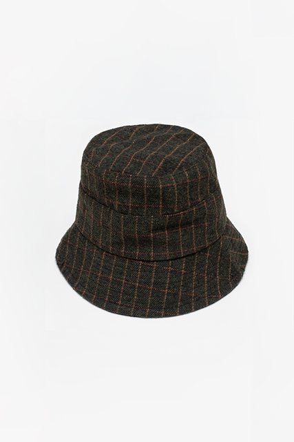 Antler Huntsman Check Bucket Hat Khaki
