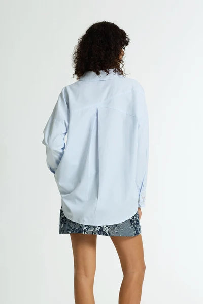 Blak Crossed Paths White/Blue Stripe