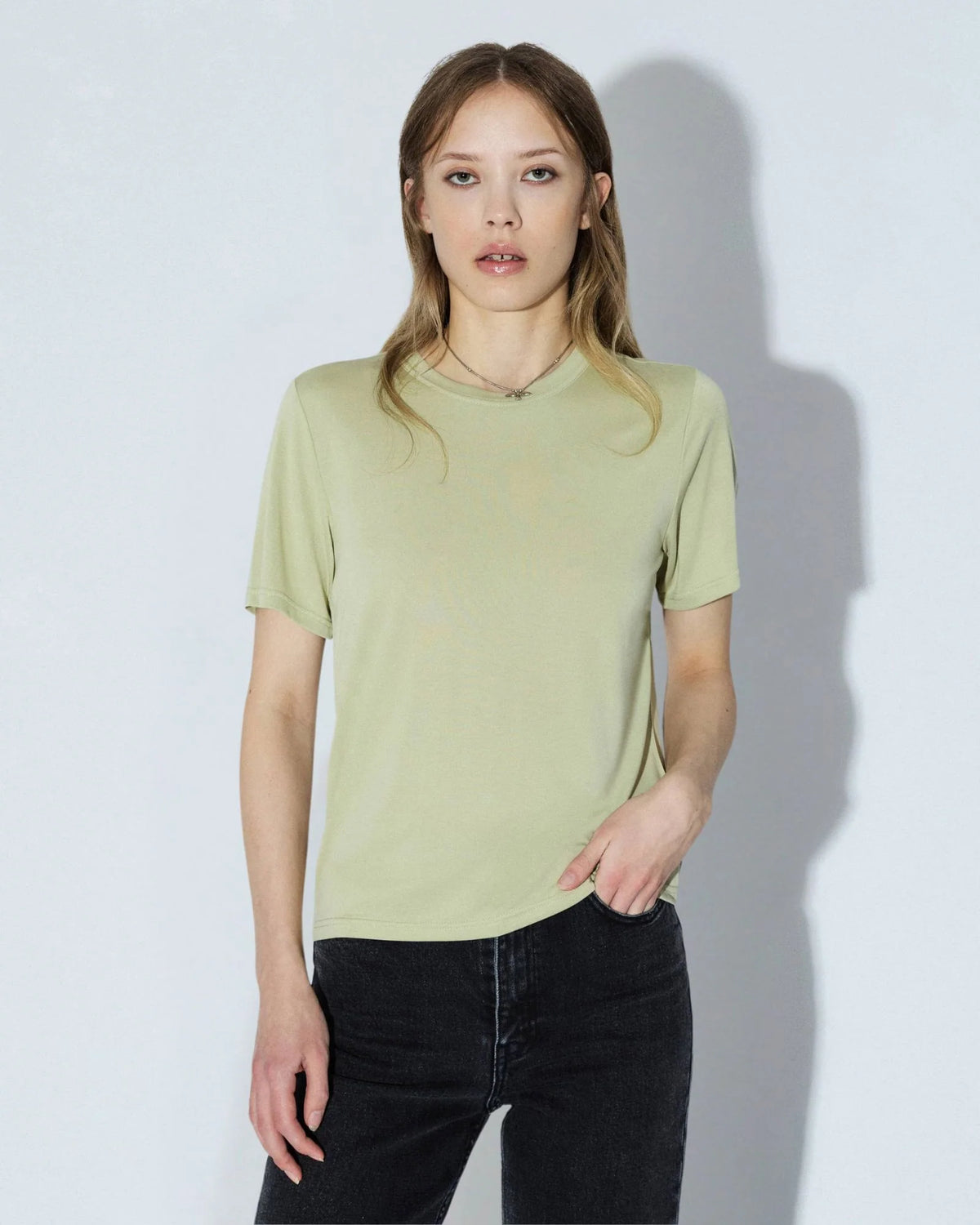 Dr Denim Lyra Top Lt Green Monro