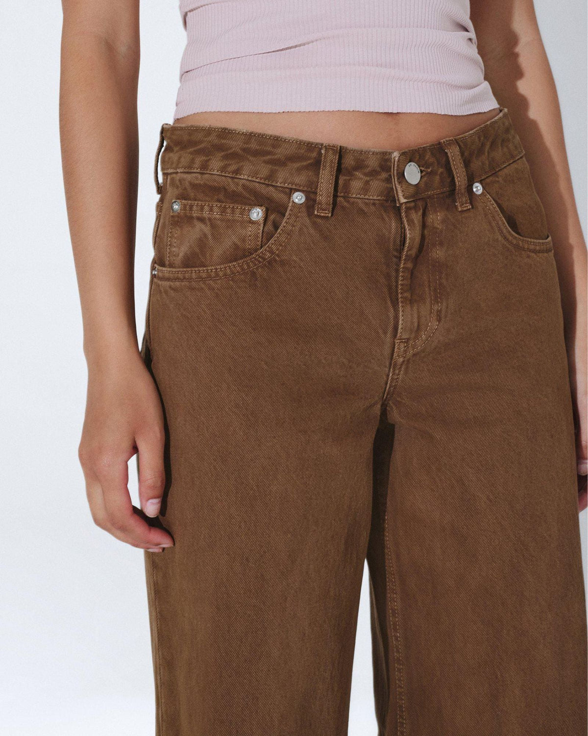 Dr Denim Rhue Low Wide Washed Teak