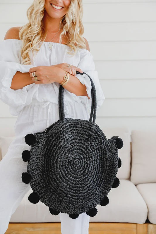 Pom Pom Bag Black