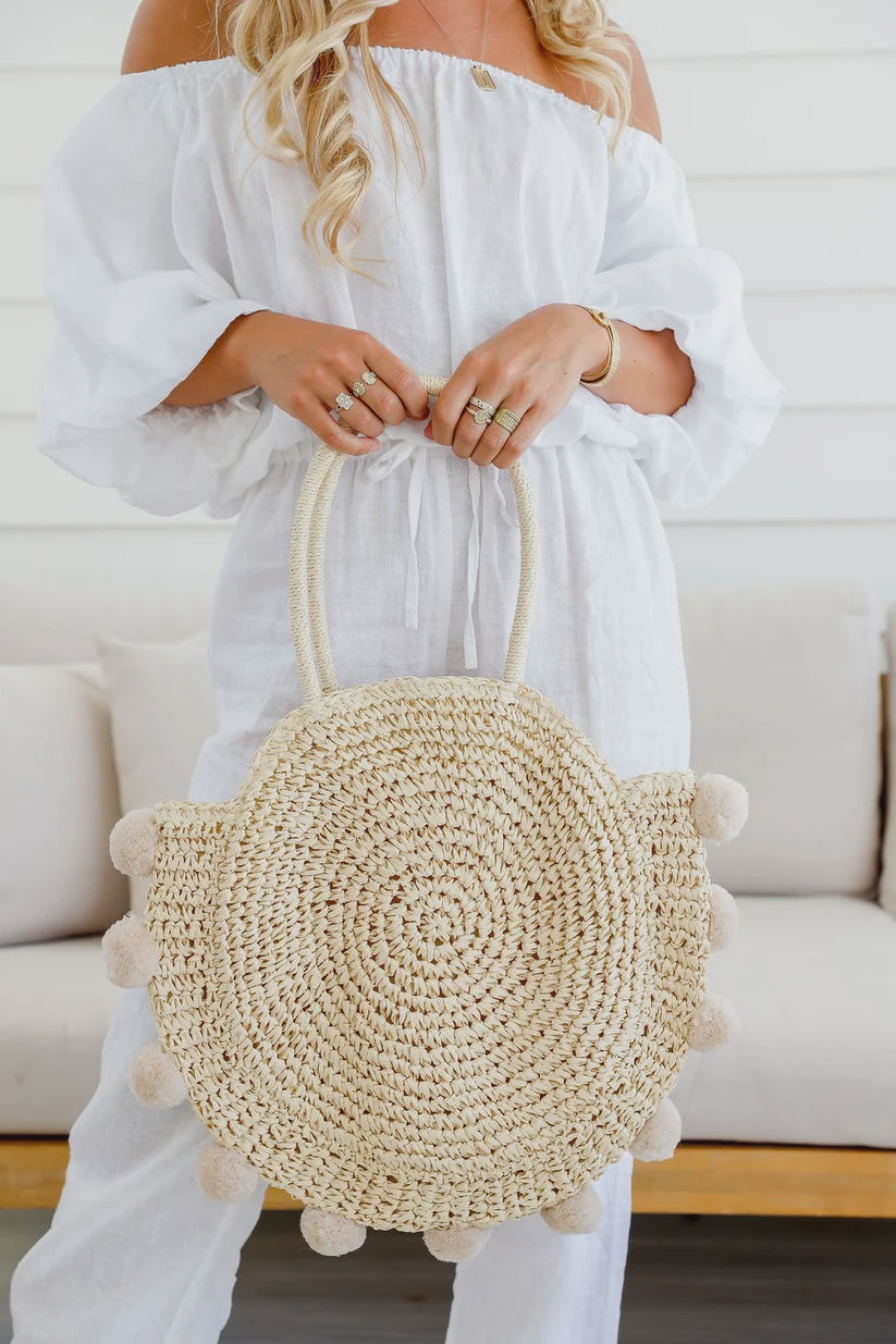 Pom Pom Bag Natural