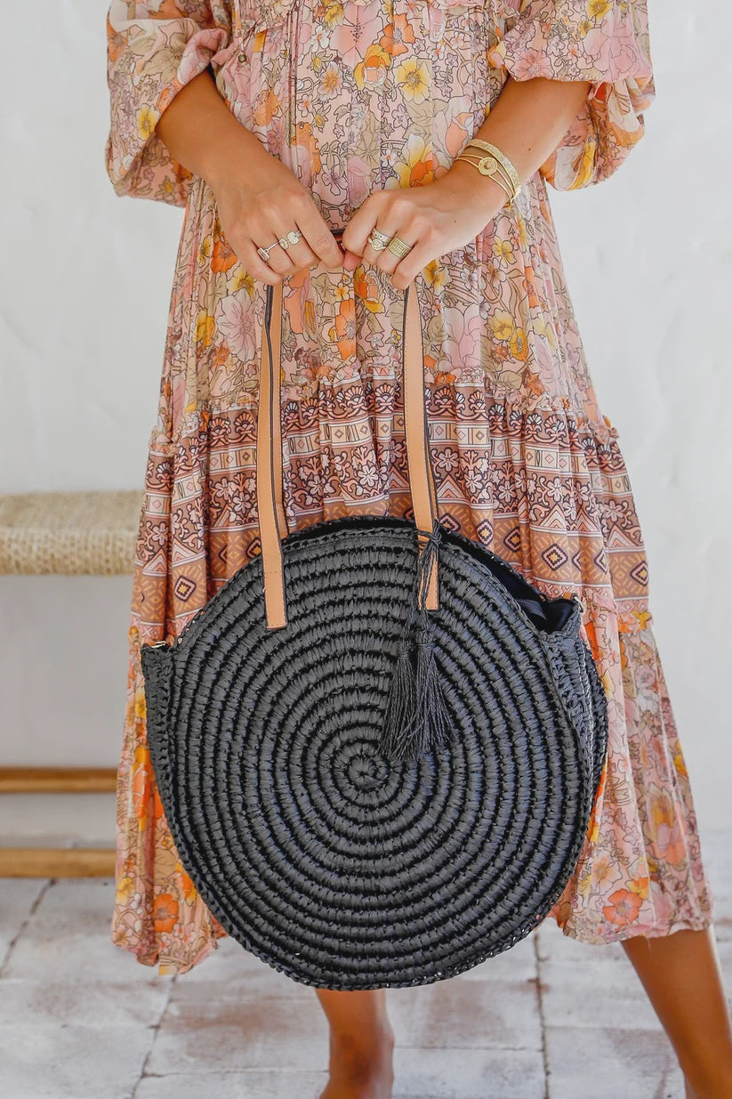 Woven Round Black
