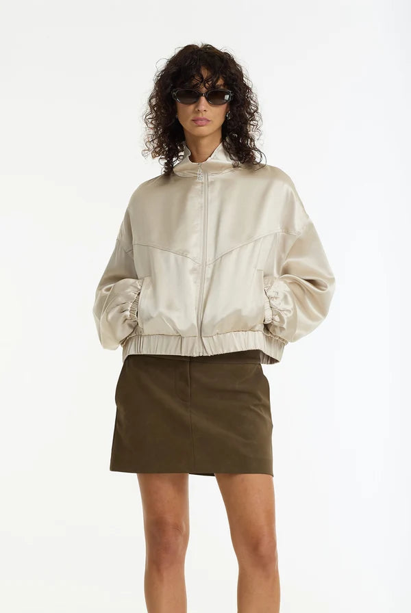 Blak Ignite Bomber Jacket Stone