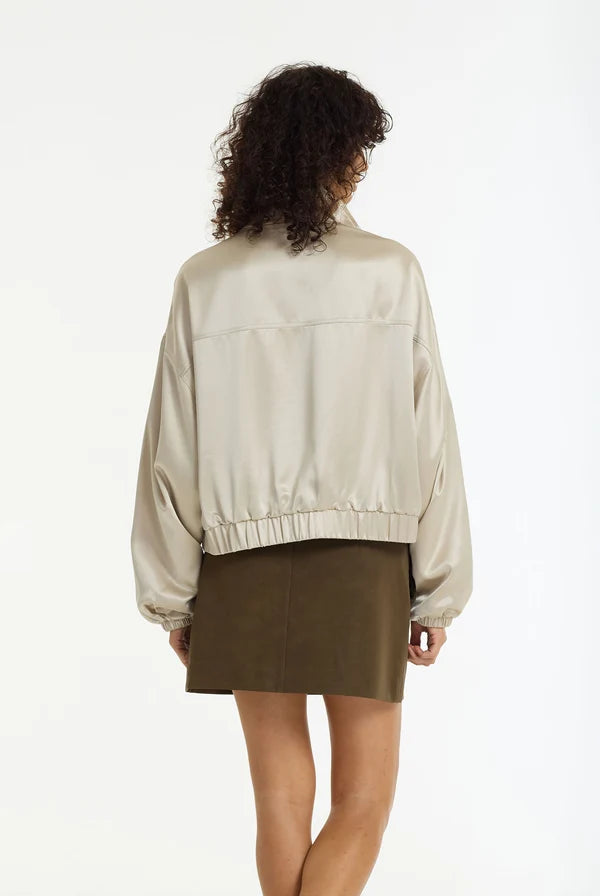 Blak Ignite Bomber Jacket Stone
