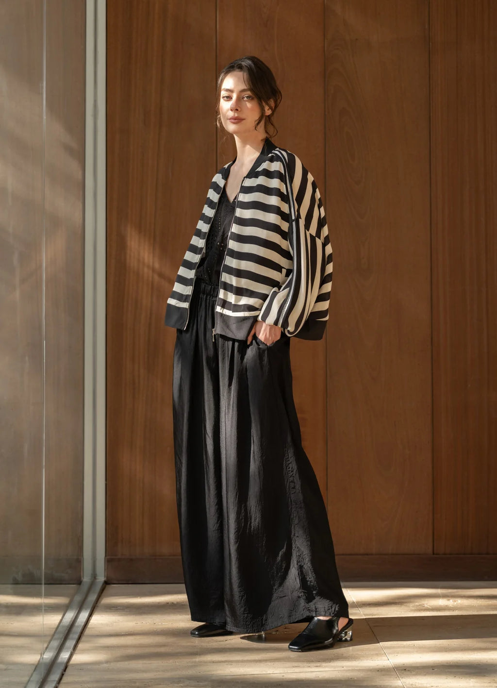 Blacklist Cora Bomber Stripe