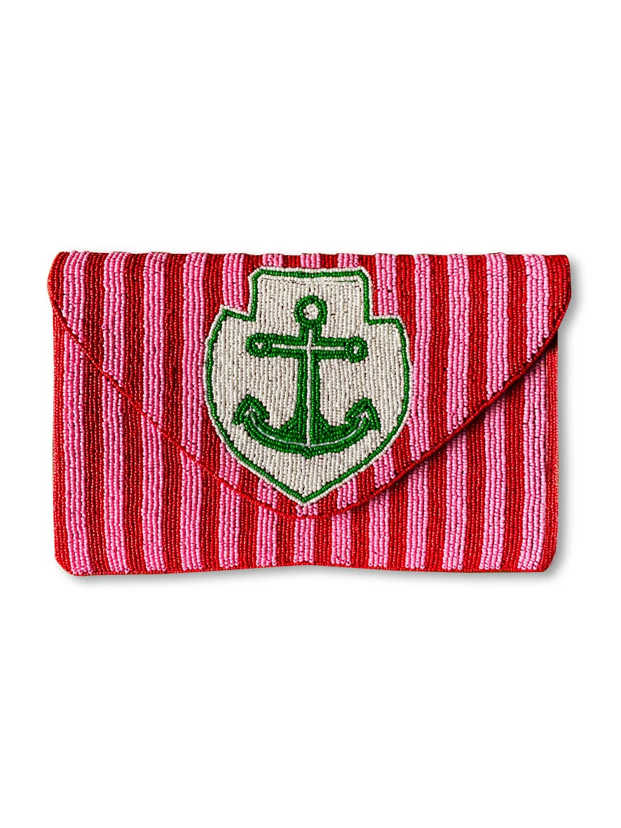 Dark Hampton Beaded Bag Love Anchor