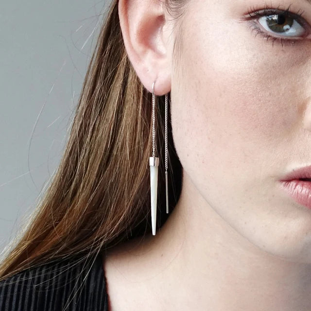 Nick Von K Slipstream Earrings Mother of Pearl
