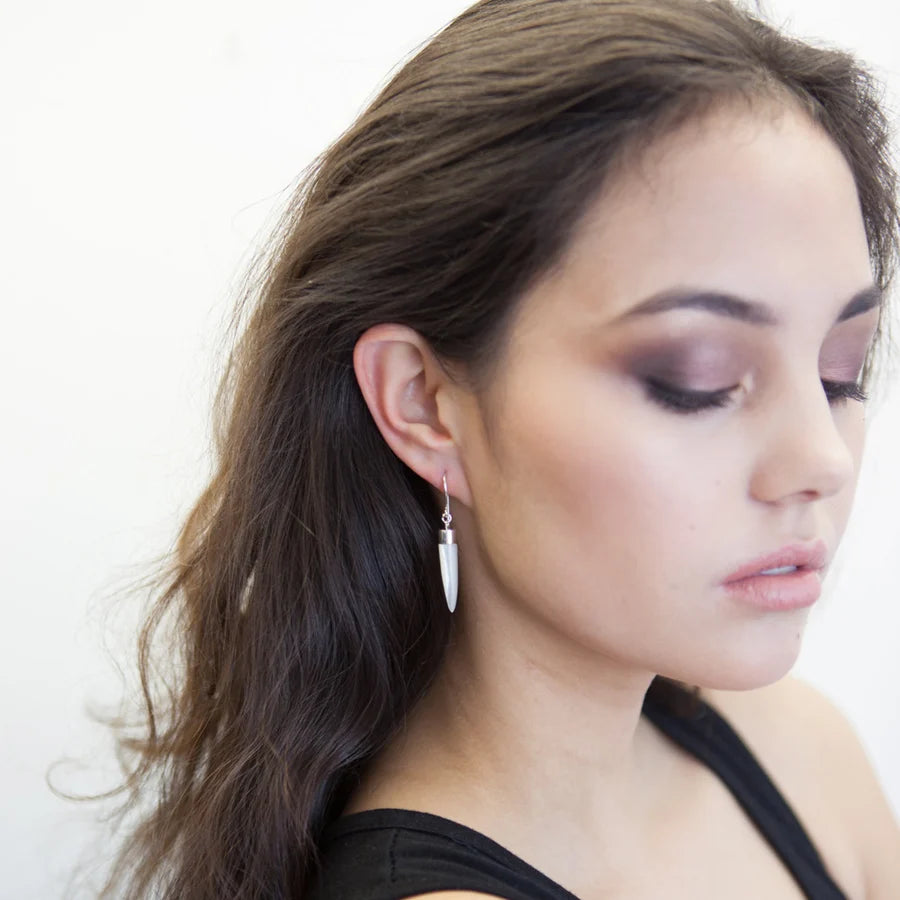 Nick Von K Mother of Pearl Point Earrings