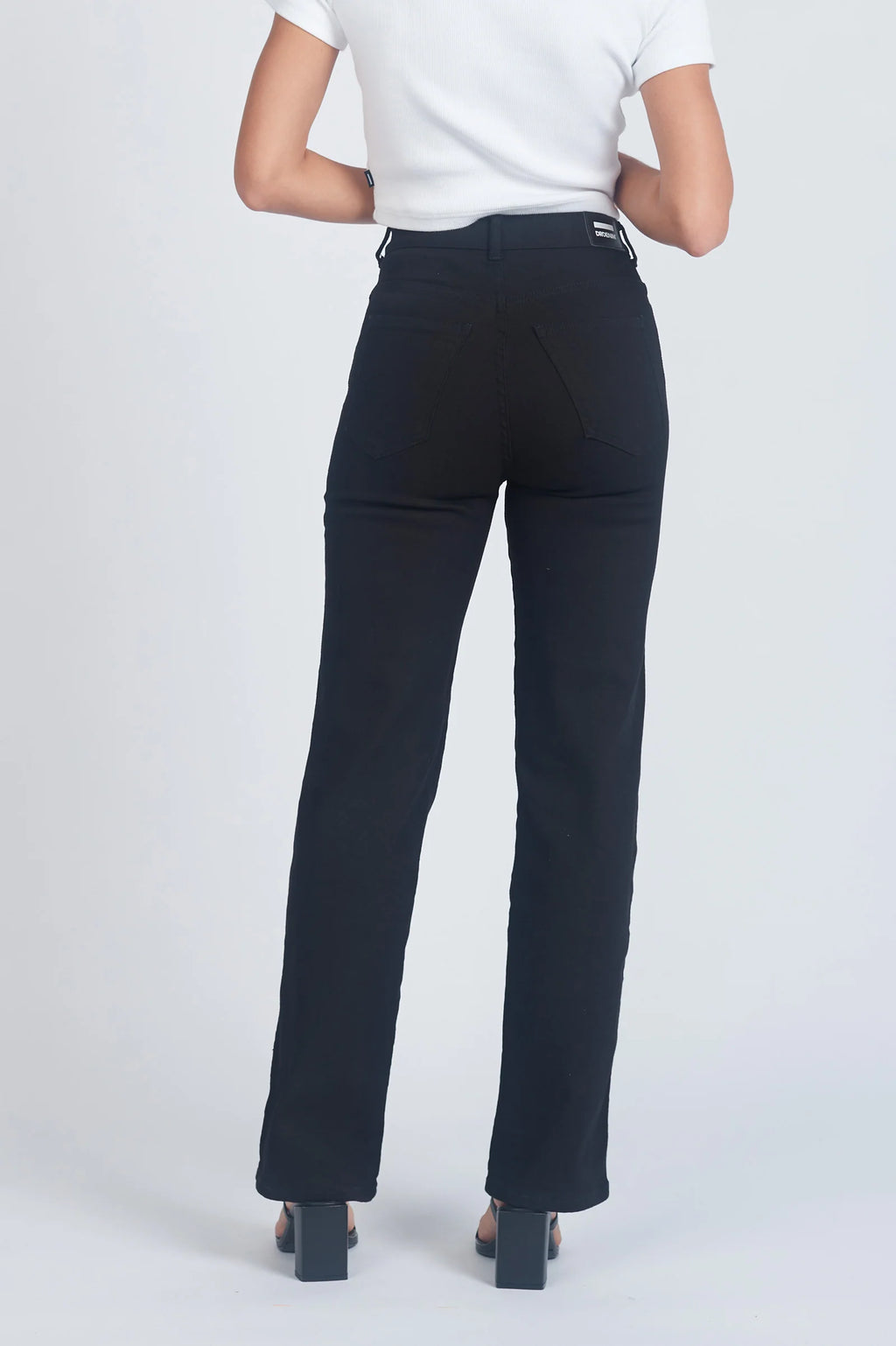 Dr Denim Moxy Straight Jeans Solid Black
