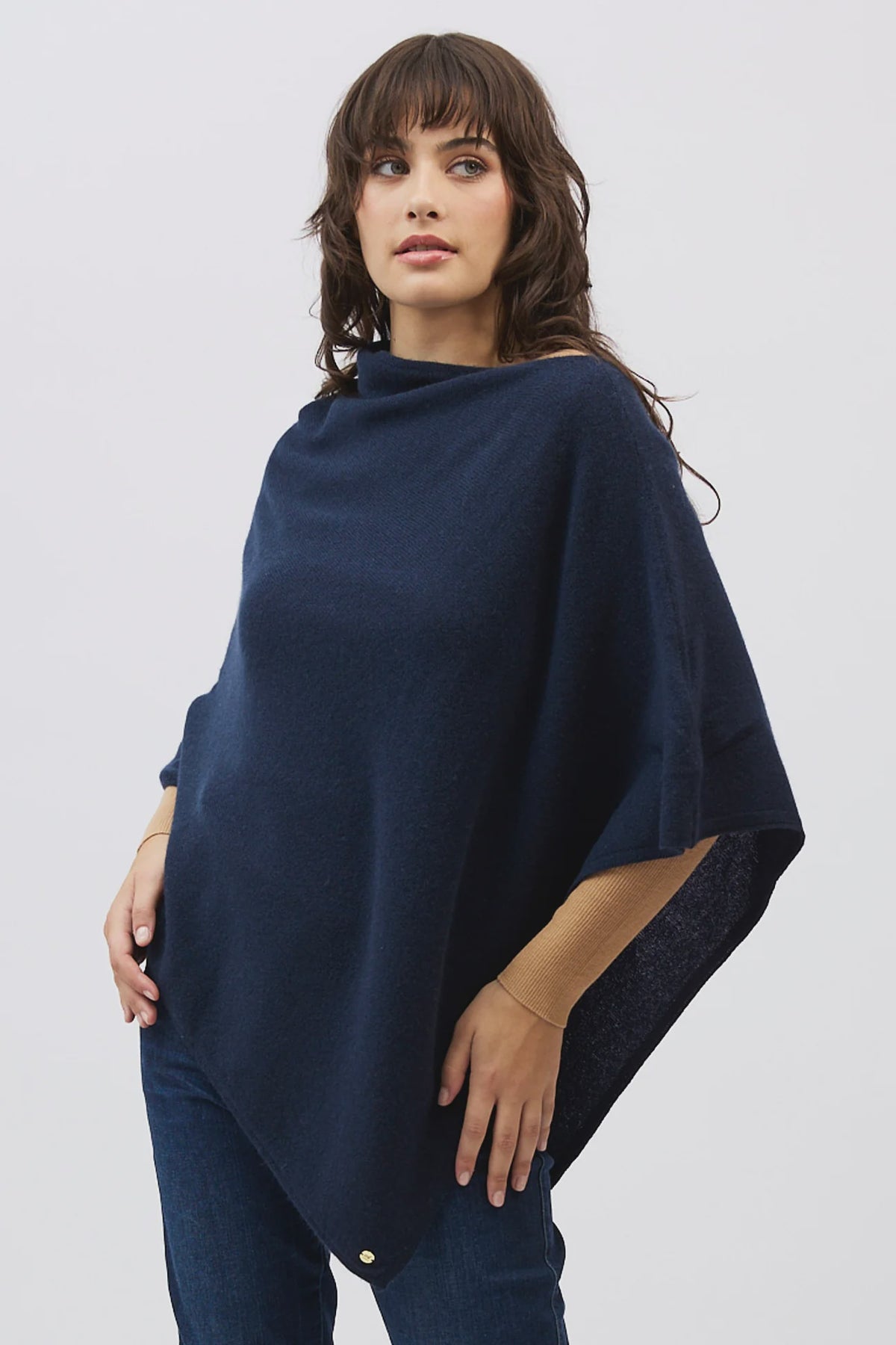 Mia Fratino Mia Cashmere Poncho French Navy
