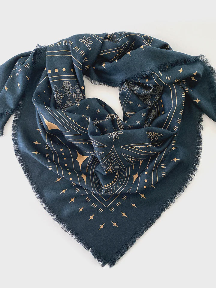 Dark Hampton The Quin Wool Silk Scarf