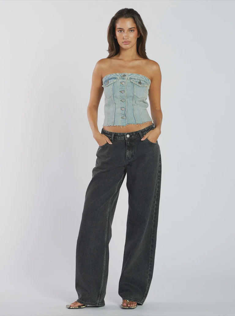 Dr Denim Hill Jeans Aged Black