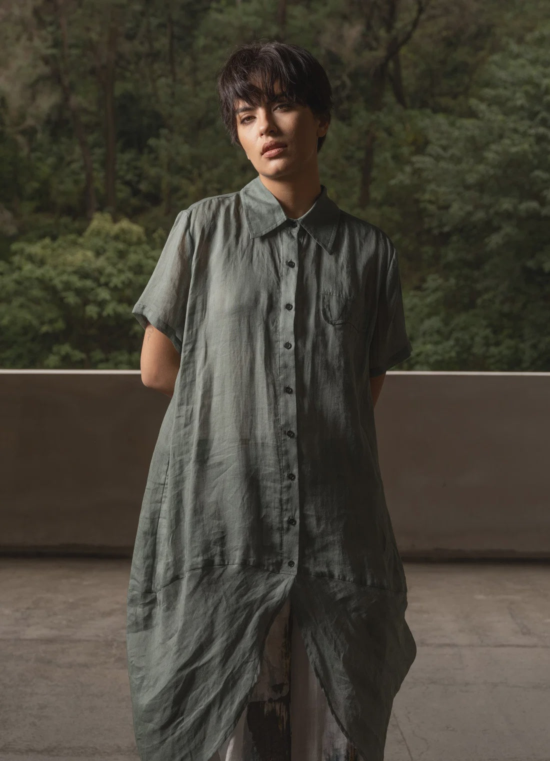 Bone & Arrow Marlie Shirt Dress Sage – SoleCentralMatakana