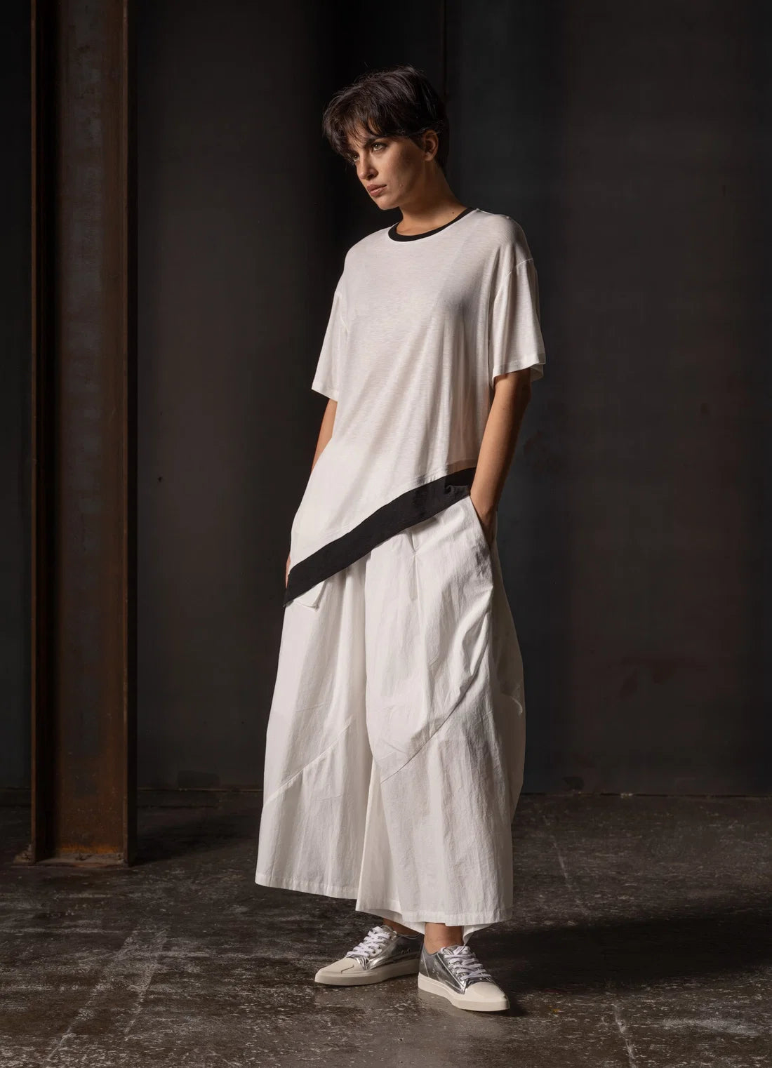 Bone & Arrow Hydie Top White