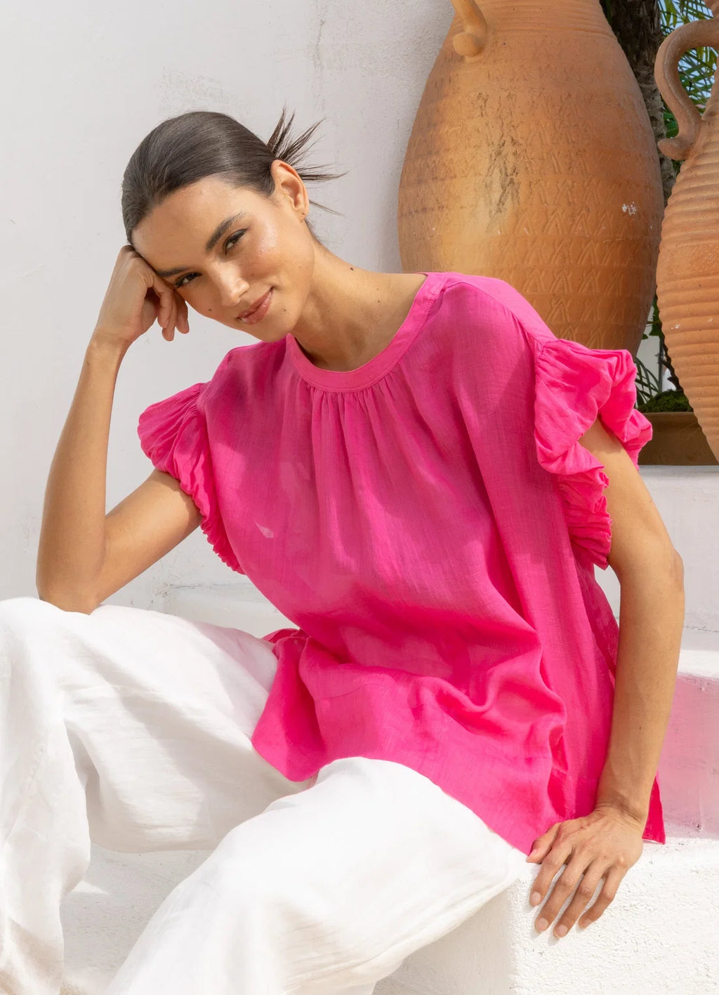 Two by Two Della Top Hot Pink