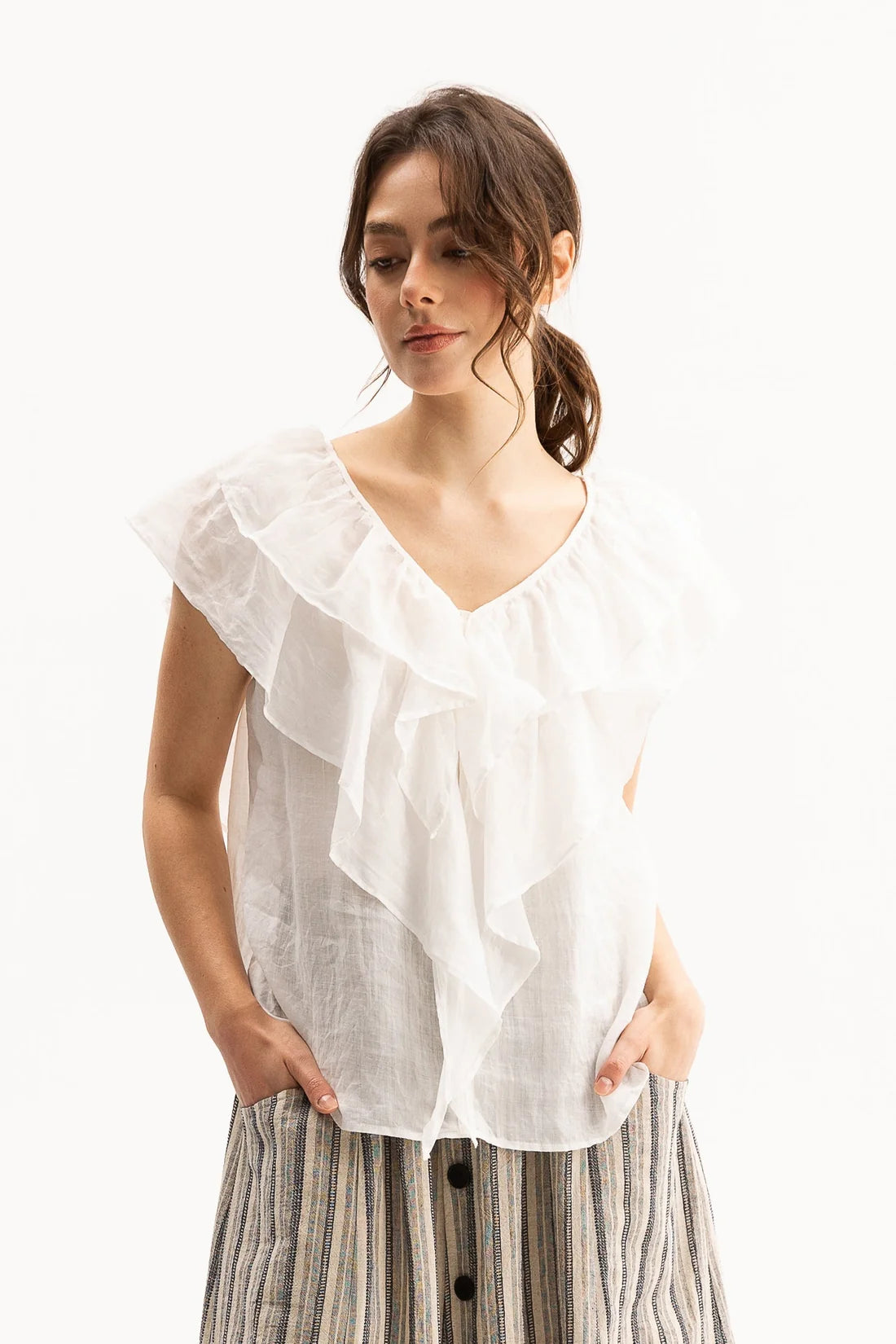 Blacklist Kellie Top White