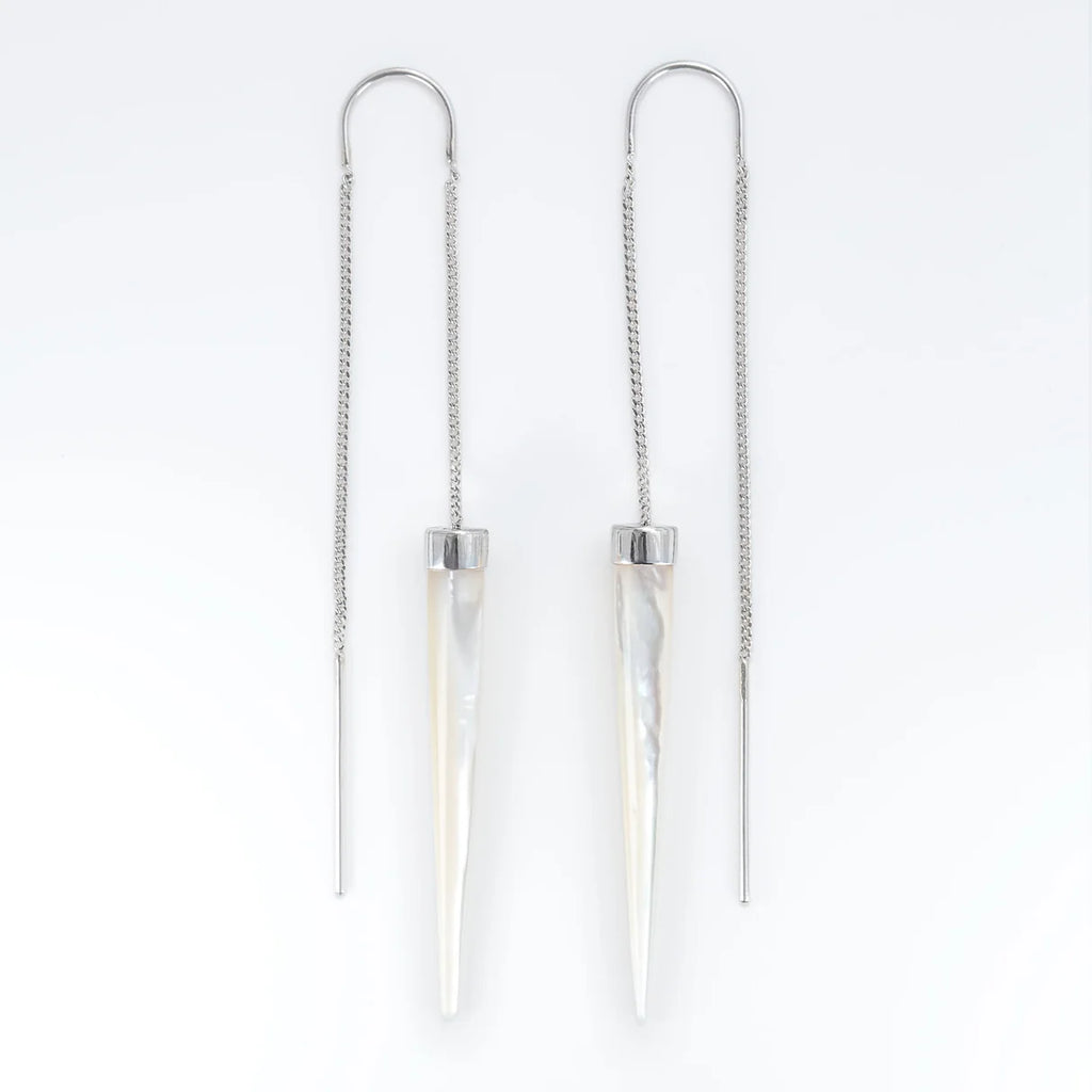 Nick Von K Slipstream Earrings Mother of Pearl