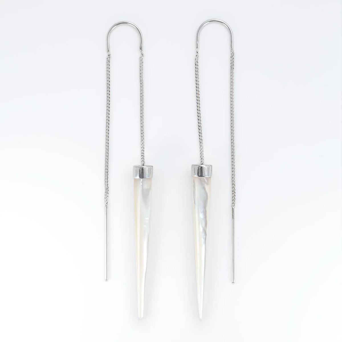 Nick Von K Slipstream Earrings Mother of Pearl