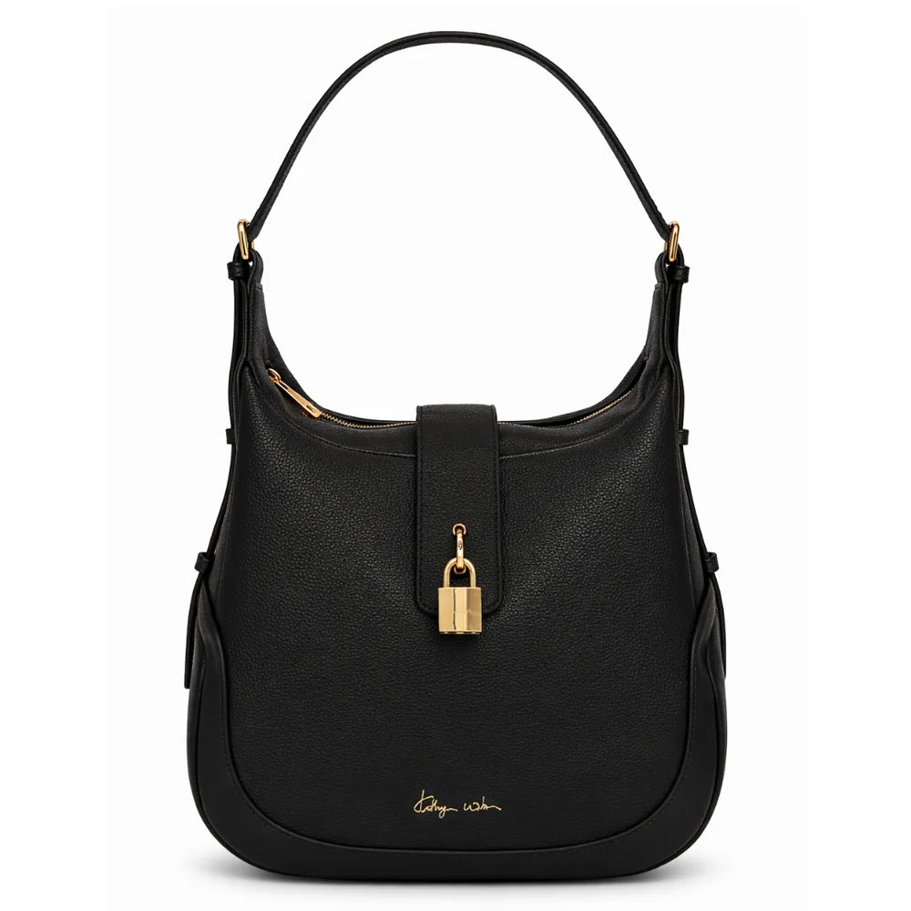 Kathryn Wilson Devon Shoulder Bag Black Pebble
