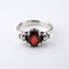 Nick Von K Salem Cat with Garnet Ring