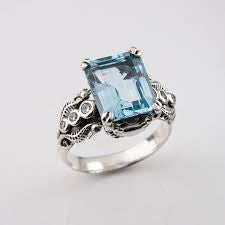 Nick Von K Tide Pool Blue Topaz Ring