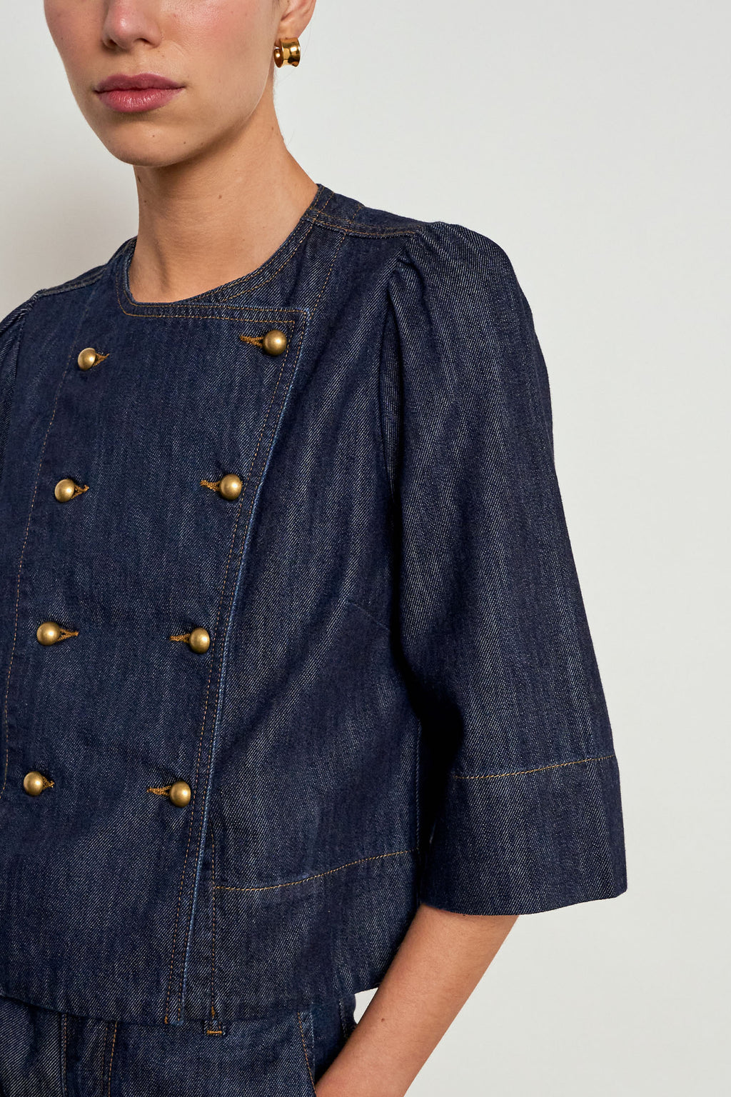 Zoe Kratzmann Plunge Jacket Dark Denim